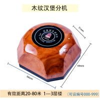 木纹汉堡分机一个(经济实惠款) 需搭配主机使用 无线呼叫器茶楼餐厅棋牌室餐饮包厢房医院养老院叫人服务灯呼叫铃