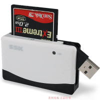 白+黑色 USB2.0 SSK飚王手机内存卡TF SD卡大卡CF卡机床设备 多合一通用读卡器057