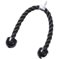 黑色 送七号扣 肱三头肌训练器二头肌拉力绳双头绳下拉绳索龙门架健身下压绳索