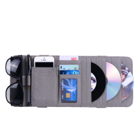 深灰色 遮阳板收纳多功能汽车cd夹车载cd包遮阳板套创意光盘包碟片袋通用