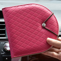 玫红色 玫红CD包 创意山茶花车载cd包汽车光盘包DVD包CD盒车用CD包车用碟片碟包