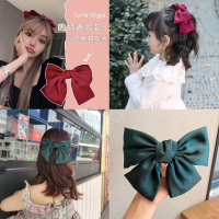 F48-[弹簧夹]2个装-[酒红+ Ju XS-超小型#BZF435#SyC627#mMT079 大蝴蝶结发夹后脑勺旦发