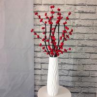 6枝发财果不带瓶 发财果吉祥果办公室内仿真花桌面干花创意喜庆电视柜摆件装饰花束