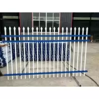 蓝白色 锌钢护栏 铝艺护栏庭院别墅围栏铁艺栅栏铸铝艺术围墙铝合金栏杆篱笆防护栏
