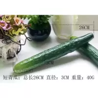 青色 PU短青瓜 见描述 仿真果蔬菜大小软店铺装饰苦青黄瓜茄子摆件模型硅胶厨房道具