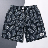菠萝 S 菠萝沙滩裤男士黑色速干宽松海边游泳裤轻薄柔软舒适夏季休闲短裤