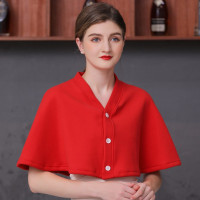 红色 保暖护肩颈椎坎肩睡觉女秋冬防寒斗蓬披肩月子服空调护肩上衣加绒