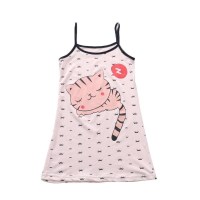 睡眠猫--吊带裙 48cm(48cm(110 适合105-115)) 女童吊带睡裙女孩公主薄款中大童家居裙宝宝吊带裙夏季