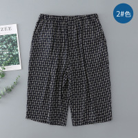 2#(一条装) 4XL 体重150斤以内 中老年男士棉绸睡裤爸爸人造棉短裤家居裤宽松五分裤中裤大裤衩男