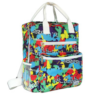 涂鸦款-1 兰多大容量多功能背包防水女手提双肩妈妈包外出时尚母婴包妈咪包