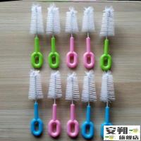 10支尼龙小毛刷 10个装小毛刷高品质尼龙奶瓶奶嘴刷壶嘴刷螺纹小死角刷吸奶器清洗