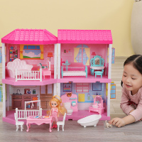 温馨小屋A[2层别墅4房间] 收藏加购优先发货 糖米公主屋女孩公主城堡别墅过家家玩具套装珏凰娃娃儿童礼物