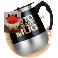 黑色 聚已百货电动搅拌杯咖啡豆浆芝麻糊 一机多用自动搅拌咖啡杯