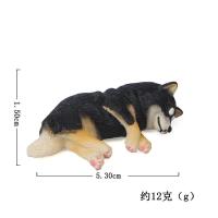 小号黑柴 治愈系车载柴犬摆件睡不醒系列柴犬模型超萌哈士奇手办冰箱贴公仔
