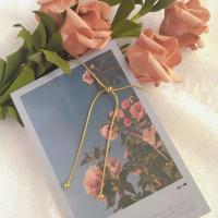 金色 毛衣链女秋冬简约冷淡风百搭链条抽拉可调节长项链小众设计感高级