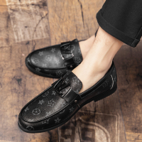 黑色579普通款 38 马衔扣豆豆鞋男潮流英伦一脚蹬懒人乐福鞋商务透气内增高休闲皮鞋