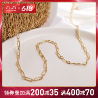 8.3x3mm带连接O圈批花长0链 1米 14K包金加强保色批花椭圆长O链带连接圈链条diy耳饰手链项链散链