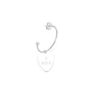 A刘雨昕吉他拨片耳环1只-耳洞款 青春有你2THE9刘雨昕同款吉他拨片耳环耳夹细圈钛钢ROCK时尚饰品