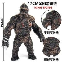金刚17CM 软胶 哥斯拉怪兽软胶三头龙金刚基多拉王可动人偶儿童模型男孩玩具