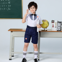 男款短袖短裤 100cm(100cm[优质款]) 儿童合唱服演出服中小学生诗歌朗诵礼服女童大合唱团六一表演服装