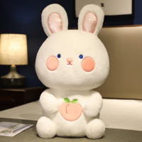 白色 25cm 可爱小兔子公仔兔玩偶小兔兔毛绒玩具安抚兔布娃娃送女友生日礼物