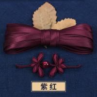 紫红 单买包边条[5米] 盘扣旗袍扣子复古手工纽扣蜻蜓扣中国风装饰辅料唐装古典服饰配件