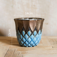 仿古花釉瓶(A款) 掬涵釉下彩菠萝格瓷瓶柱盆怀旧艺术风格花瓶花器工艺陶瓷摆件