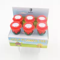 菊花TEE 塑料高尔夫个性球钉 球TEE 玫瑰花/菠萝/菊花 盒装6支装球座