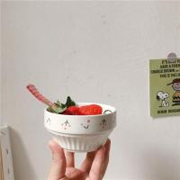 樱桃(锥形碗) INS风可爱少女心樱桃陶瓷米饭碗创意家用甜品布丁杯碗水果碗个性