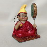 打鼓喇嘛 西藏青海藏族工艺品可爱和尚喇嘛车载饰品树脂家居摆件拉萨纪念品