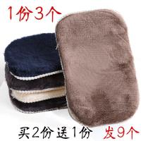 浅色3个,拍2份发9个 擦鞋抹布仿羊毛手套式抛光擦皮鞋上鞋油刷子皮衣皮包抛光布擦鞋布