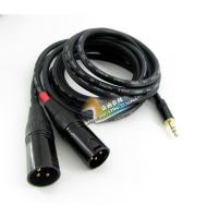 3.5转双卡侬公 其他长度 3.5转双卡侬公 3.5mm一分二转双卡农调音台音频线 监听音箱连接线