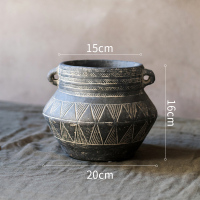 祖鲁罐小(推荐搭配绿叶小) 掬涵仿真虎尾兰 装饰盆景盆栽绿植 桌面地面装饰摆件公共空间