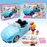 浅蓝色WWN03 正品授权 亿奇惊喜猜拆乐猜猜乐惊喜娃娃盲盒猜拆欢乐旅行跑车女孩公主玩具