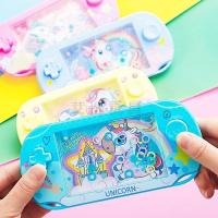 独角兽水机1个(颜色随机) 卡通打地鼠小号掌上地鼠敲打游戏机俄罗斯套圈圈益智不伤眼睛玩具