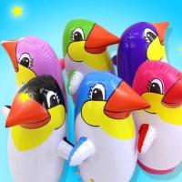 企鹅35厘米颜色随机无打气筒 不倒翁充气大玩具宝宝儿童大号加厚拳击气球婴儿企鹅吹气恐龙可爱