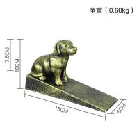 小狗高门插(青光金) 铸铁田园装饰摆件安全防风卡通防撞门阻门楔子创意门挡门塞免打孔