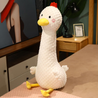 标准款 50厘米趴款 豆豆绒婴儿睡觉安抚玩偶抱枕女生睡觉夹腿可爱大白鹅抱枕公仔娃娃