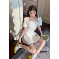 黑色短裙 S 法式气质穿搭女夏季樱桃泡泡袖短款上衣高腰a字半身裙子两件套装
