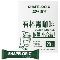 黑咖啡*1盒(4g*20支) 型味逻辑鹿家门有杯黑咖啡健身0脂肪无糖精冷热双泡速溶式