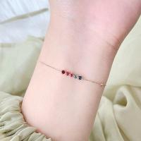 SО1ИLОVЁ彩虹手链 原版18K金彩虹手链女ins小众设计宝石手镯手环项链碧玺钻石气质潮