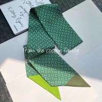 16姆米粗斜纹绿色fashion飘带桑蚕丝巾多功能长条围巾发带女春秋