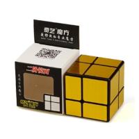 二阶镜面金色 小魔仙魔方奇艺镜面魔方二阶三阶异形魔方2阶3阶镜子魔方
