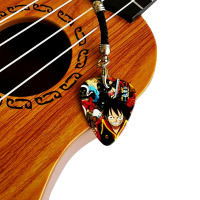 海賊王-红 吉他拨片卡通彩印Pick民谣尤克里里弹片个性手机挂件打孔拨片0.71