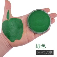 绿色 单盒 水溶性人体身体彩绘膏脸部人脸颜料小丑戏曲戏剧化妆用品面部油彩