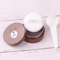 棕色布朗熊 散粉盒空盒小带粉扑5g便携珍珠粉分装盒 痱子粉盒替换带粉扑可爱