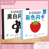 共2盒婴儿视觉潜能激发卡大卡黑白大卡彩色闪卡颜色认知1-2-3-4-5-6个月初生的婴儿宝宝早教0-1岁训练追视闪卡大
