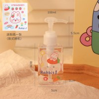 100ml+装饰贴纸 收藏加购送标签 乳液分装瓶按压式洗衣液卸妆油卸妆水大容量旅行挤压式空瓶小瓶子