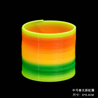 中号春天-无赠品 儿童魔力彩虹圈弹力表演拉环彩虹叠叠乐弹簧益智玩具发光夜光七彩