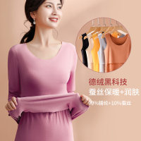 紫色 M 孕妇秋衣裤套装加绒保暖内衣秋冬季喂奶月子服薄绒产后哺乳睡衣